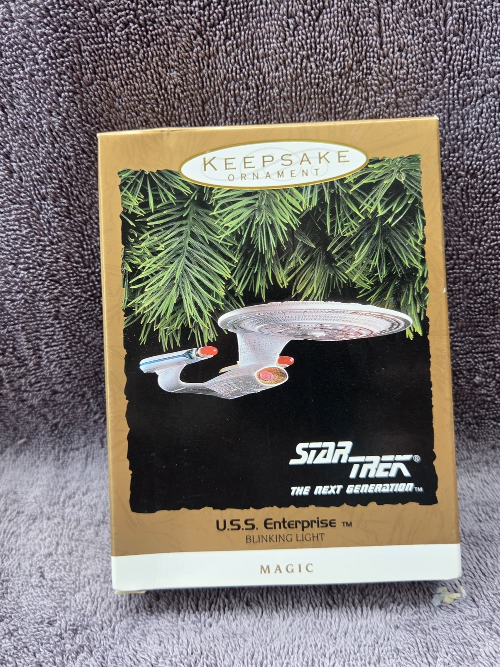 1993 Hallmark Star Trek USS Enterprise NCC-1701-D Magic Light Ornament